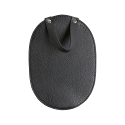 Top flap til metal ls - PU-lder - small/12,5 - 18,5 cm - Sort/slv