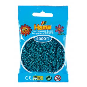 Hama mini perler, 2000 stk., petrol (83)