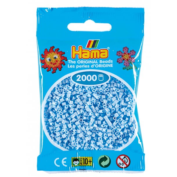 Hama mini perler, 2000 stk., pastel isbl (97)