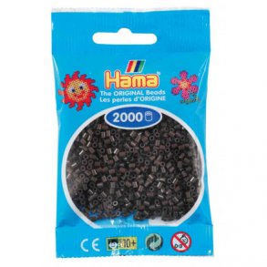 Hama mini perler, 2000 stk., brun (12)
