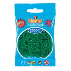 Hama mini perler, 2000 stk., grn (10)