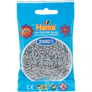 Hama mini perler, 2000 stk., lysegr (70)