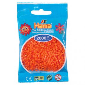 Hama mini perler, 2000 stk., orange (4)