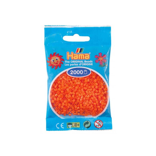 Hama mini perler, 2000 stk., orange (4)