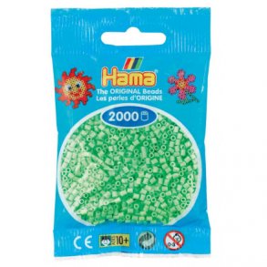 Hama mini perler, 2000 stk., pastel grn (47)