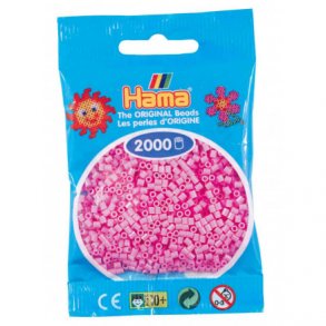 Hama mini perler, 2000 stk., pastel pink (48)