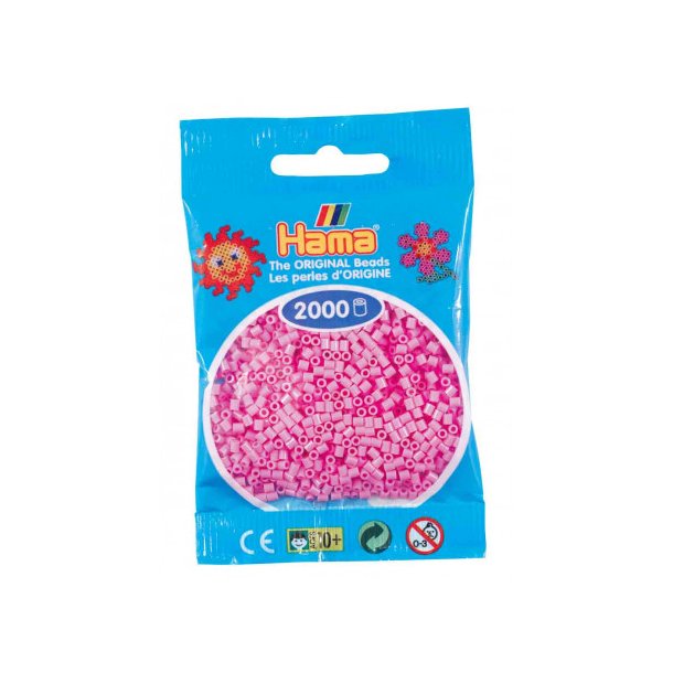 Hama mini perler, 2000 stk., pastel pink (48)