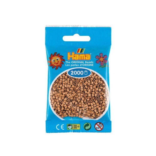 Hama mini perler, 2000 stk., tan (75)