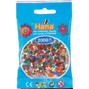 Hama mini perler, 2000 stk., mix (00)