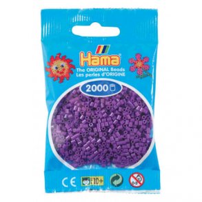 Hama mini perler, 2000 stk., lilla (7)