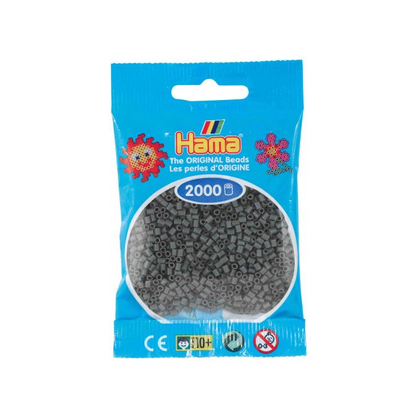 Hama mini perler, 2000 stk., mrkegr (71)