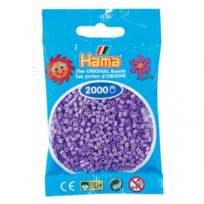 Hama mini perler, 2000 stk., pastel lilla (45)