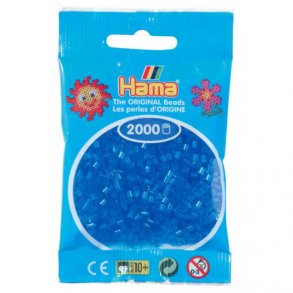 Hama mini perler, 2000 stk., transparent bl (15)