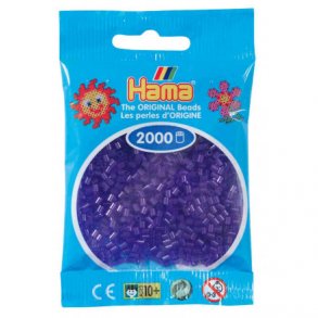 Hama mini perler, 2000 stk., transparent lilla (24)