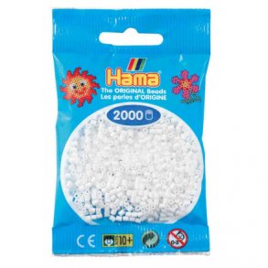 Hama mini perler, 2000 stk., hvid (1)