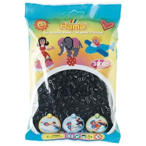 Hama midi perler, 3000 stk., sort (18)
