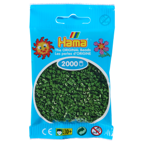 Hama mini perler, 2000 stk., skovgrn (102)