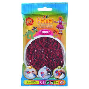 Hama midi perler, 1000 stk., mrkerd (30)