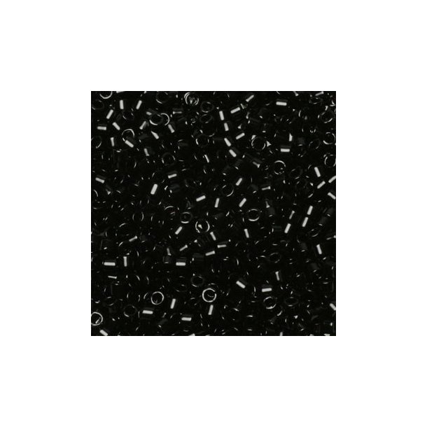 Miyuki delica perler, 11/0, 4g, DB-10 opaque black 