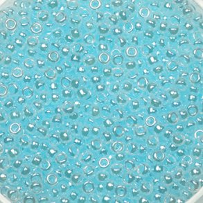 Miyuki seed beads, 11/0, 3 g, SB-522 ceylon light aqua