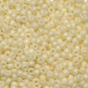 Miyuki seed beads, 11/0, 3 g, SB-2021 matte cream 