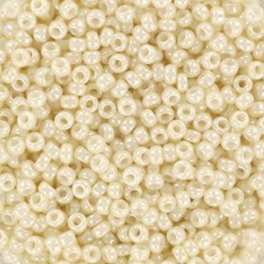 Miyuki seed beads, 11/0, 3 g, SB-594 ceylon cream 