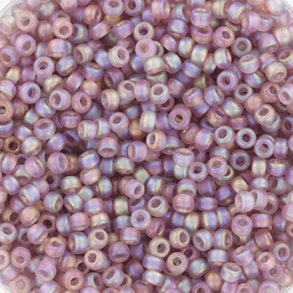 Miyuki seed beads, 11/0, 3 g, SB-142FR matte smokey amethyst