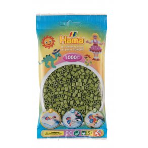 Hama midi perler, 1000 stk., oliven (84)