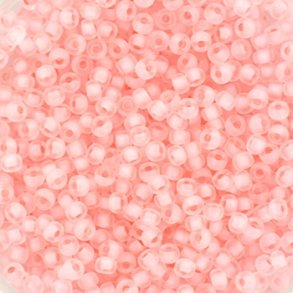 Miyuki seed beads, 11/0, 3 g, SB-1934 baby pink semi frosted crystal