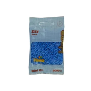 Hama mini perler, 2000 stk., Klar bl (119)