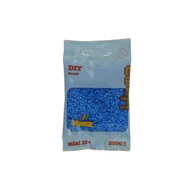 Hama mini perler, 2000 stk., Klar bl (119)