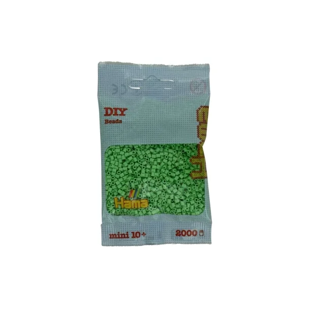 Hama mini perler, 2000 stk., Klar grn (115)