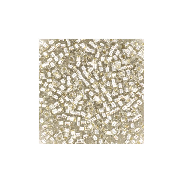 Miyuki delica perler, 11/0, 4 g, DB-1211 Silverlined grey mist