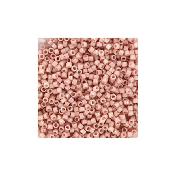 Miyuki delica perler, 11/0, 4 g, DB-1525 Opaque matte ab pink champagne