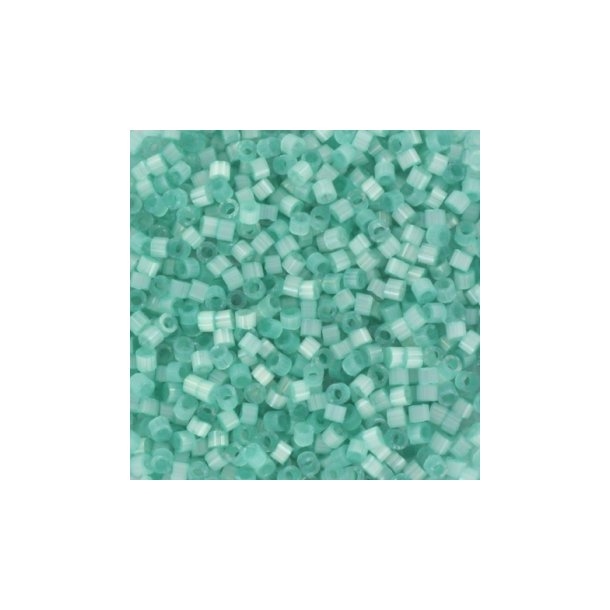 Miyuki delica perler, 11/0, 4g, DB-1812 silk satin aqua