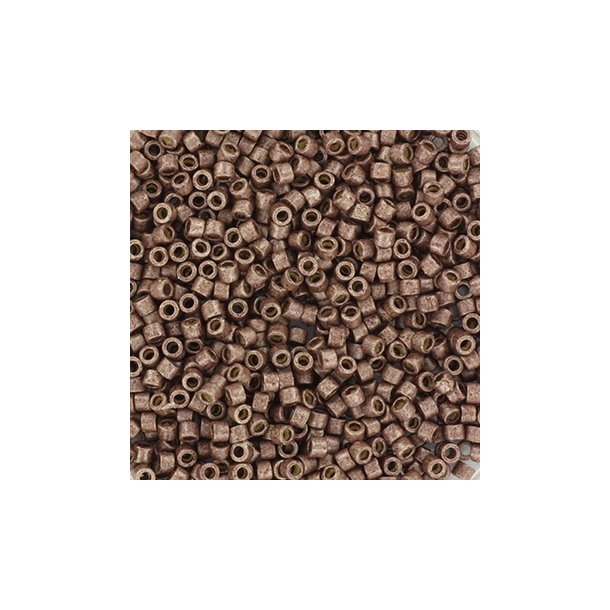 Miyuki delica perler, 11/0, 4 g, DB-1843F Duracoat galvanized matte dark mauve