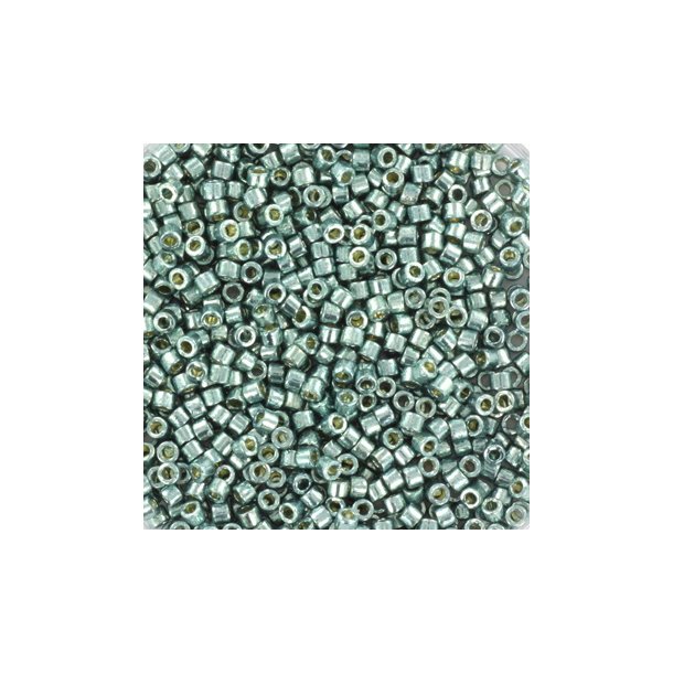 Miyuki delica perler, 11/0, 4 g, DB-1846 Duracoat galvanized dark sea foam