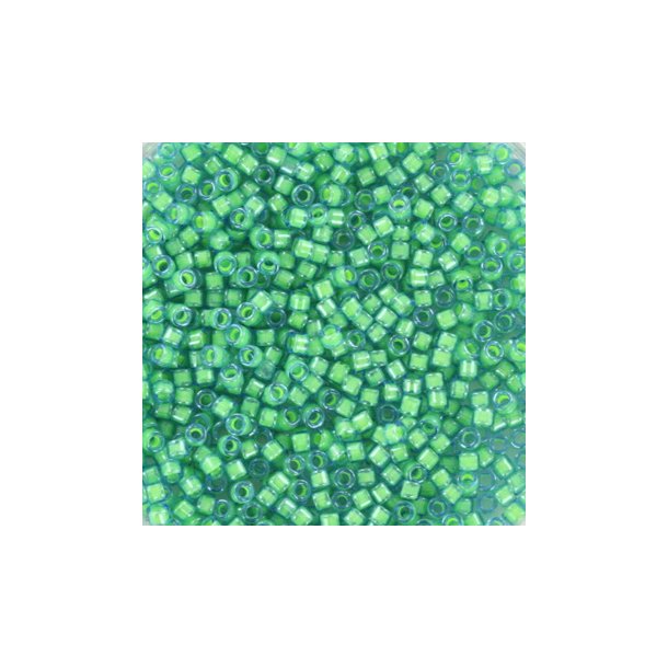 Miyuki delica perler, 11/0, 4 g, DB-2053 Luminous mermaid green