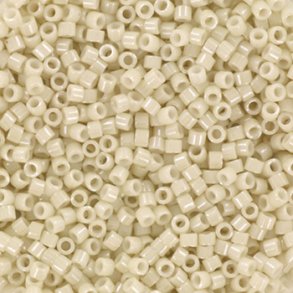 Miyuki delica perler, 11/0, 4 g, DB-211 Opaque luster limestone