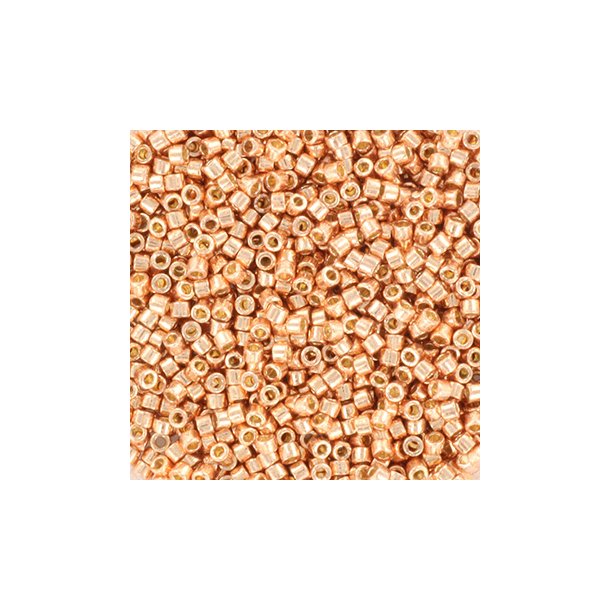 Miyuki delica perler, 11/0, 4 g, DB-2518 Duracoat galvanized rose gold