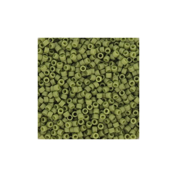Miyuki delica perler, 11/0, 4 g, DB-391-1 Opaque matte luster olive