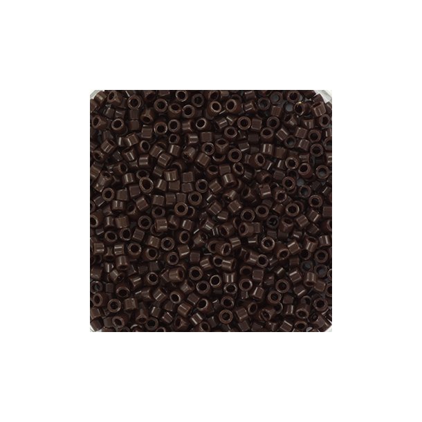 Miyuki delica perler, 11/0, 4 g, DB-734 Opaque chocolate