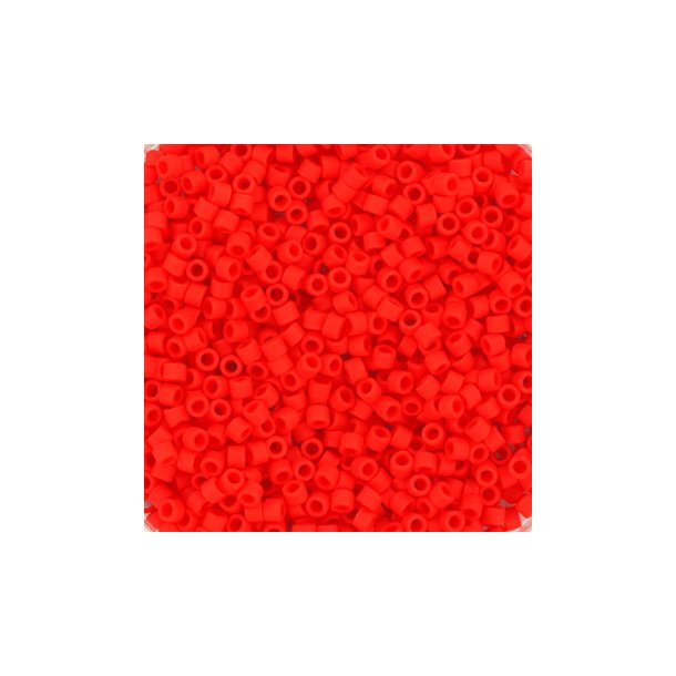 Miyuki delica perler, 11/0, 4 g, DB 757 Opaque matte vermillion red- Kronborg hobby