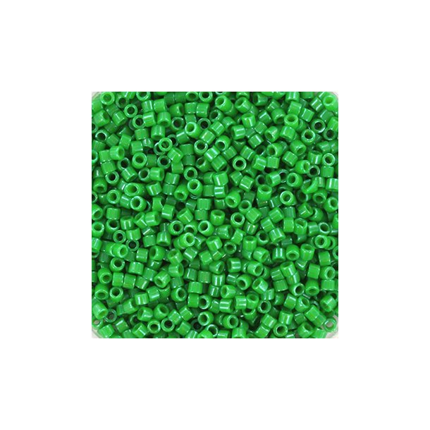 Miyuki delica perler, 11/0, 4 g, DB-655 Opaque dyed kelly green