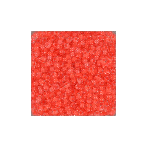 Miyuki seed beads, 11/0, 3 g, Luminous flamingo