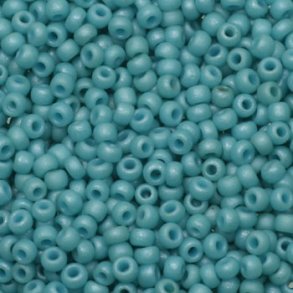 Miyuki seed beads, 11/0, 3 g, SB-2029 Opaque matte luster turquoise blue