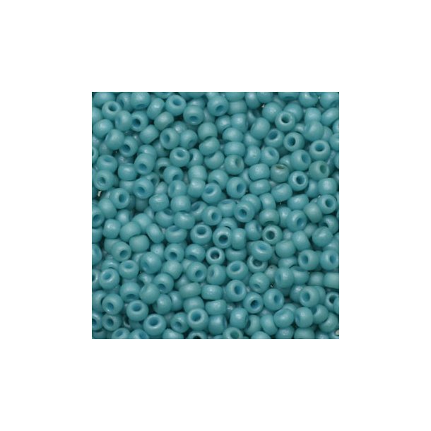 Miyuki seed beads, 11/0, 3 g, SB-2029 Opaque matte luster turquoise blue