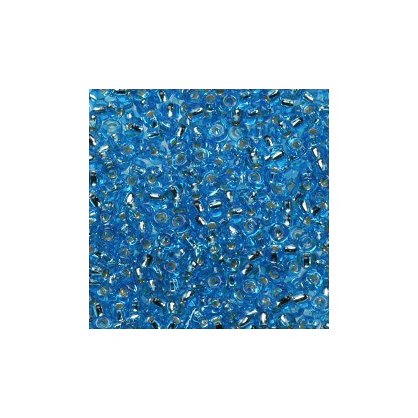 Miyuki seed beads, 11/0, 3 g, SB-2429 Silverlined dark aqua