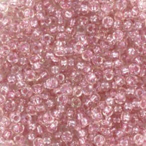 Miyuki seed beads, 11/0, 3 g, SB-3639 Fancy lined soft pink