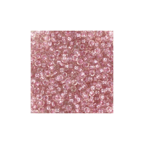 Miyuki seed beads, 11/0, 3 g, SB-3639 Fancy lined soft pink